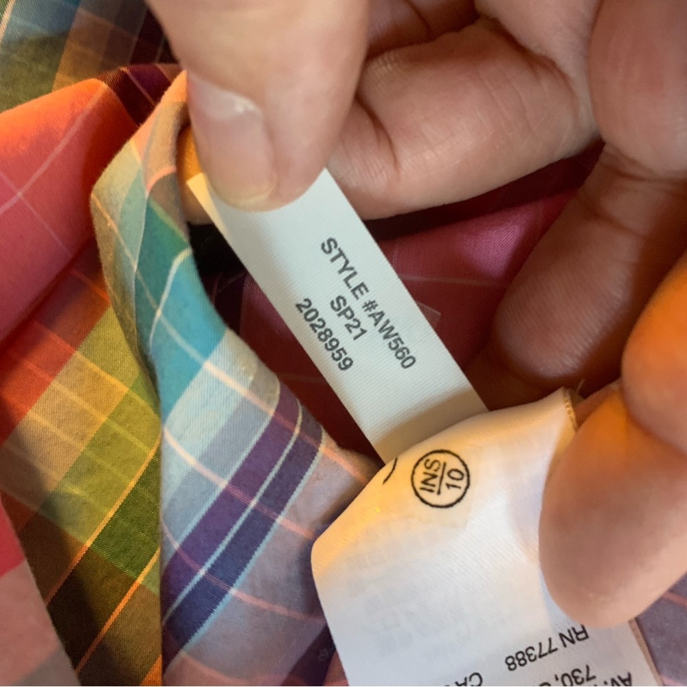 J. Crew Pink and Blue Plaid Long Sleeve Shirt Dress - Picture 9 of 10